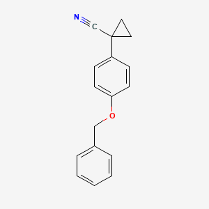 molecular formula C17H15NO B594657 1-(4-(Benzyloxy)phenyl)cyclopropanecarbonitrile CAS No. 1260767-69-8