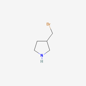 molecular formula C5H10BrN B594659 3-(Bromomethyl)pyrrolidine CAS No. 1289386-71-5