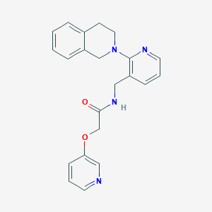 molecular formula C22H22N4O2 B5946601 N-{[2-(3,4-dihydroisoquinolin-2(1H)-yl)pyridin-3-yl]methyl}-2-(pyridin-3-yloxy)acetamide 