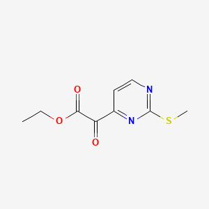 B594664 Ethyl 2-(2-(methylthio)pyrimidin-4-yl)-2-oxoacetate CAS No. 1211595-04-8