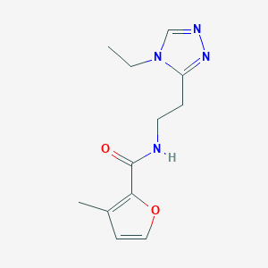 molecular formula C12H16N4O2 B5946641 N-[2-(4-ethyl-4H-1,2,4-triazol-3-yl)ethyl]-3-methyl-2-furamide 