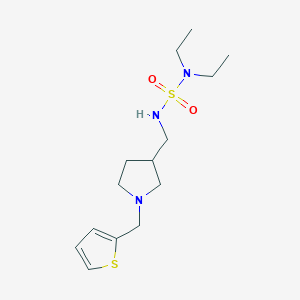 molecular formula C14H25N3O2S2 B5946658 N,N-diethyl-N'-{[1-(2-thienylmethyl)pyrrolidin-3-yl]methyl}sulfamide 