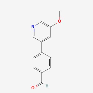 molecular formula C13H11NO2 B594667 4-(5-Methoxypyridin-3-yl)benzaldehyde CAS No. 133531-44-9