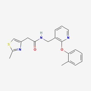 molecular formula C19H19N3O2S B5946720 N-{[2-(2-methylphenoxy)pyridin-3-yl]methyl}-2-(2-methyl-1,3-thiazol-4-yl)acetamide 