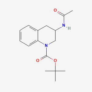 molecular formula C16H22N2O3 B594678 tert-butyl 3-acetamido-3,4-dihydroquinoline-1(2H)-carboxylate CAS No. 1259224-07-1