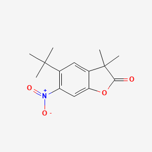molecular formula C14H17NO4 B594681 5-(tert-Butyl)-3,3-dimethyl-6-nitrobenzofuran-2(3H)-one CAS No. 1246213-39-7