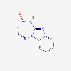 molecular formula C10H8N4O B594684 3H-[1,2,4]Triazepino[2,3-a]benzimidazol-4(5H)-one CAS No. 138824-80-3
