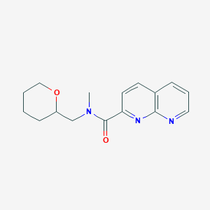 molecular formula C16H19N3O2 B5946953 N-methyl-N-(tetrahydro-2H-pyran-2-ylmethyl)-1,8-naphthyridine-2-carboxamide 