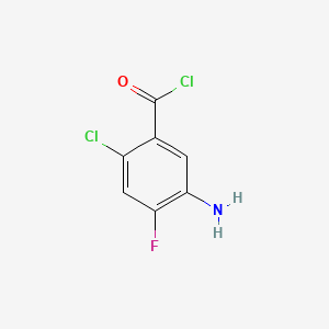molecular formula C7H4Cl2FNO B594697 5-Amino-2-chloro-4-fluorobenzoyl chloride CAS No. 132070-04-3