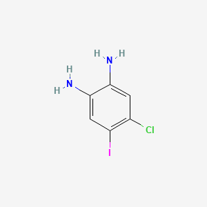 molecular formula C6H6ClIN2 B594703 4-Chloro-5-iodobenzene-1,2-diamine CAS No. 1219741-20-4