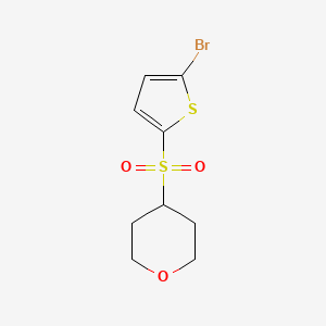 molecular formula C9H11BrO3S2 B594705 4-(5-Bromothiophen-2-ylsulfonyl)tetrahydro-2H-pyran CAS No. 1253790-83-8