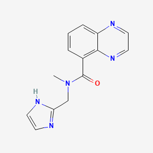 molecular formula C14H13N5O B5947090 N-(1H-imidazol-2-ylmethyl)-N-methylquinoxaline-5-carboxamide 