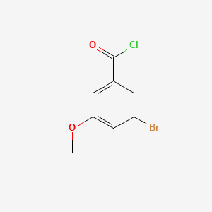 molecular formula C8H6BrClO2 B594710 3-Bromo-5-methoxybenzoyl chloride CAS No. 1261582-04-0