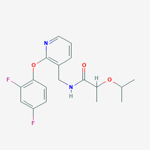 molecular formula C18H20F2N2O3 B5947116 N-{[2-(2,4-difluorophenoxy)pyridin-3-yl]methyl}-2-isopropoxypropanamide 