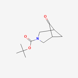 molecular formula C11H17NO3 B594713 tert-Butyl 6-oxo-3-azabicyclo[3.1.1]heptane-3-carboxylate CAS No. 1251013-26-9