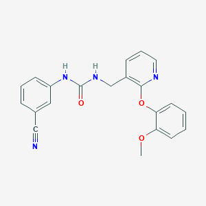 molecular formula C21H18N4O3 B5947153 N-(3-cyanophenyl)-N'-{[2-(2-methoxyphenoxy)pyridin-3-yl]methyl}urea 