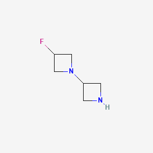 molecular formula C6H11FN2 B594716 1-(Azetidin-3-yl)-3-fluoroazetidine CAS No. 1257293-80-3
