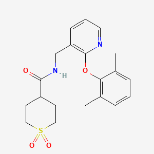 molecular formula C20H24N2O4S B5947203 N-{[2-(2,6-dimethylphenoxy)pyridin-3-yl]methyl}tetrahydro-2H-thiopyran-4-carboxamide 1,1-dioxide 