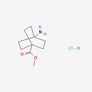 molecular formula C10H18ClNO2 B594725 Methyl 4-aminobicyclo[2.2.2]octane-1-carboxylate hydrochloride CAS No. 135908-43-9