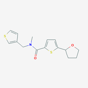 molecular formula C15H17NO2S2 B5947256 N-methyl-5-(tetrahydrofuran-2-yl)-N-(3-thienylmethyl)thiophene-2-carboxamide 