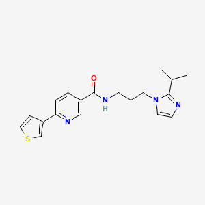 molecular formula C19H22N4OS B5947293 N-[3-(2-isopropyl-1H-imidazol-1-yl)propyl]-6-(3-thienyl)nicotinamide 