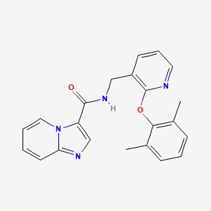 molecular formula C22H20N4O2 B5947296 N-{[2-(2,6-dimethylphenoxy)pyridin-3-yl]methyl}imidazo[1,2-a]pyridine-3-carboxamide 