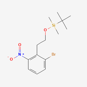 molecular formula C14H22BrNO3Si B594730 (2-Bromo-6-nitrophenethoxy)(tert-butyl)dimethylsilane CAS No. 1227958-15-7