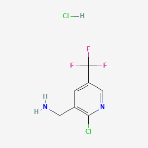 molecular formula C7H7Cl2F3N2 B594732 2-Chloro-3-methylamine-5-trifluoromethylpyridine hydrochloride CAS No. 1276056-69-9