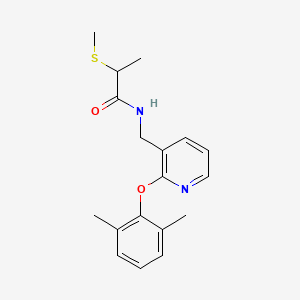molecular formula C18H22N2O2S B5947322 N-{[2-(2,6-dimethylphenoxy)pyridin-3-yl]methyl}-2-(methylthio)propanamide 