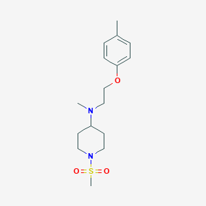 molecular formula C16H26N2O3S B5947355 N-methyl-N-[2-(4-methylphenoxy)ethyl]-1-(methylsulfonyl)piperidin-4-amine 