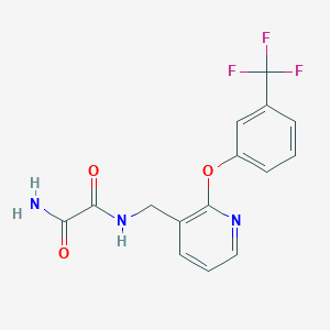 molecular formula C15H12F3N3O3 B5947368 N-({2-[3-(trifluoromethyl)phenoxy]pyridin-3-yl}methyl)ethanediamide 
