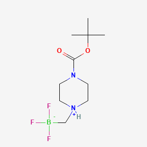 molecular formula C10H20BF3N2O2 B594741 (4-Boc-1-piperazinium-1-ylmethyl)trifluoroborate internal salt CAS No. 1268340-97-1