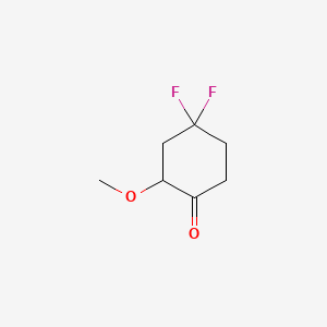 molecular formula C7H10F2O2 B594744 4,4-Difluoro-2-methoxycyclohexanone CAS No. 1232060-73-9