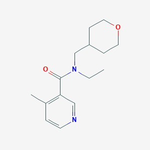 molecular formula C15H22N2O2 B5947495 N-ethyl-4-methyl-N-(tetrahydro-2H-pyran-4-ylmethyl)nicotinamide 