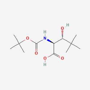 molecular formula C12H23NO5 B594751 Boc-(2S,3R)-2-aMino-3-hydroxy-4,4-diMethylpentanoic acid CAS No. 1292765-21-9