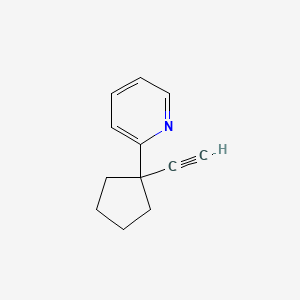 molecular formula C12H13N B594752 2-(1-Ethynylcyclopentyl)pyridine CAS No. 1211596-03-0