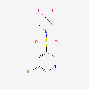 molecular formula C8H7BrF2N2O2S B594754 3-Bromo-5-(3,3-difluoroazetidin-1-ylsulfonyl)pyridine CAS No. 1240287-02-8