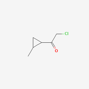 molecular formula C6H9ClO B594756 2-Chloro-1-(2-methylcyclopropyl)ethanone CAS No. 130158-23-5