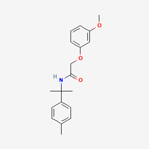 molecular formula C19H23NO3 B5947598 2-(3-methoxyphenoxy)-N-[1-methyl-1-(4-methylphenyl)ethyl]acetamide 
