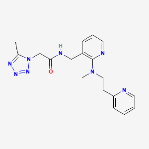 molecular formula C18H22N8O B5947634 N-({2-[methyl(2-pyridin-2-ylethyl)amino]pyridin-3-yl}methyl)-2-(5-methyl-1H-tetrazol-1-yl)acetamide 