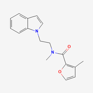 molecular formula C17H18N2O2 B5947644 N-[2-(1H-indol-1-yl)ethyl]-N,3-dimethyl-2-furamide 