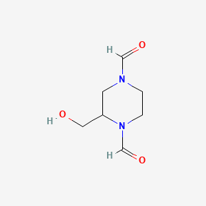 2-(Hydroxymethyl)piperazine-1,4-dicarbaldehyde
