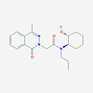 molecular formula C20H27N3O3 B5947770 N-[(1R*,2R*)-2-hydroxycyclohexyl]-2-(4-methyl-1-oxophthalazin-2(1H)-yl)-N-propylacetamide 