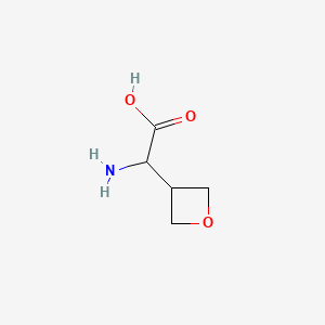 molecular formula C5H9NO3 B594783 2-氨基-2-(氧杂环-3-基)乙酸 CAS No. 1270019-87-8