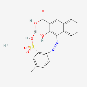 Nickelate(1-), (3-hydroxy-4-((4-methyl-3-sulfophenyl)azo)-2-naphthalenecarboxylato(3-))-, hydrogen