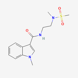 molecular formula C14H19N3O3S B5947941 1-methyl-N-{2-[methyl(methylsulfonyl)amino]ethyl}-1H-indole-3-carboxamide 