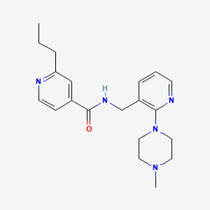 molecular formula C20H27N5O B5947950 N-{[2-(4-methylpiperazin-1-yl)pyridin-3-yl]methyl}-2-propylisonicotinamide 