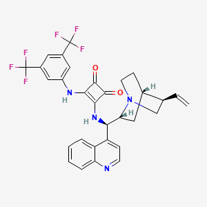 molecular formula C31H26F6N4O2 B594798 3-((3,5-双(三氟甲基)苯基)氨基)-4-(((1R)-喹啉-4-基(5-乙烯基喹核丁-2-基)甲基)氨基)环丁-3-烯-1,2-二酮 CAS No. 1256245-82-5