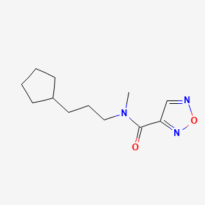 molecular formula C12H19N3O2 B5948029 N-(3-cyclopentylpropyl)-N-methyl-1,2,5-oxadiazole-3-carboxamide 