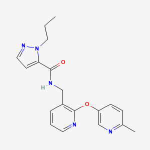 molecular formula C19H21N5O2 B5948052 N-({2-[(6-methylpyridin-3-yl)oxy]pyridin-3-yl}methyl)-1-propyl-1H-pyrazole-5-carboxamide 